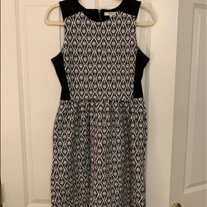 Madewell B&W Patterned Shift Dress